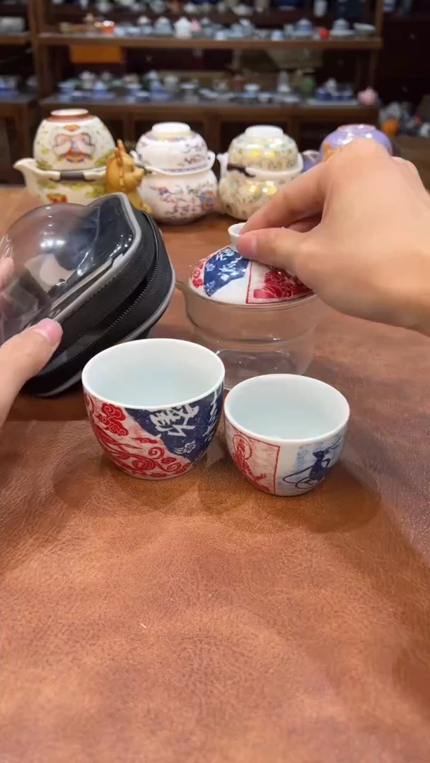 真的很便宜会开片的旅行茶具