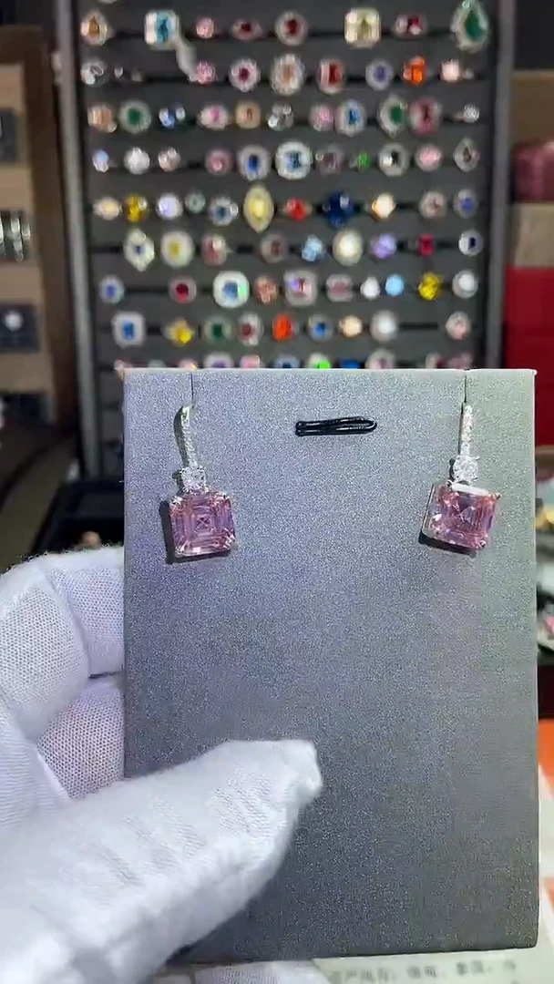 5碧玺（处理）耳钉B12.11-126