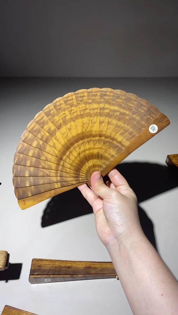 金丝楠16cm金丝楠木小叶桢楠扇785