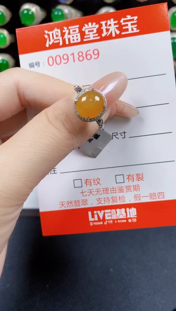 翡翠戒指银S925镶嵌1869