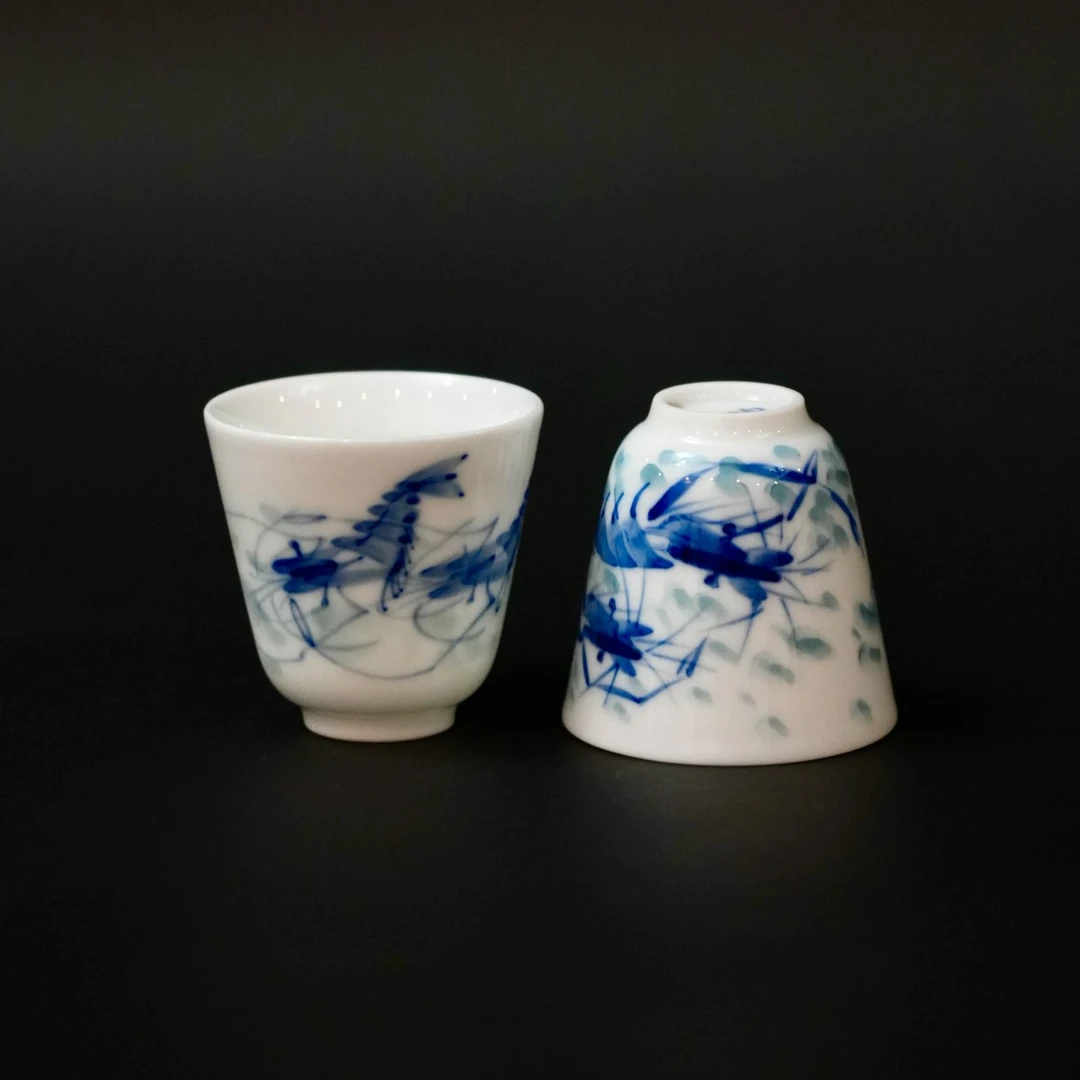 拾月出品-手绘写意风格品茗杯福利款售完即止（单只画片随机）