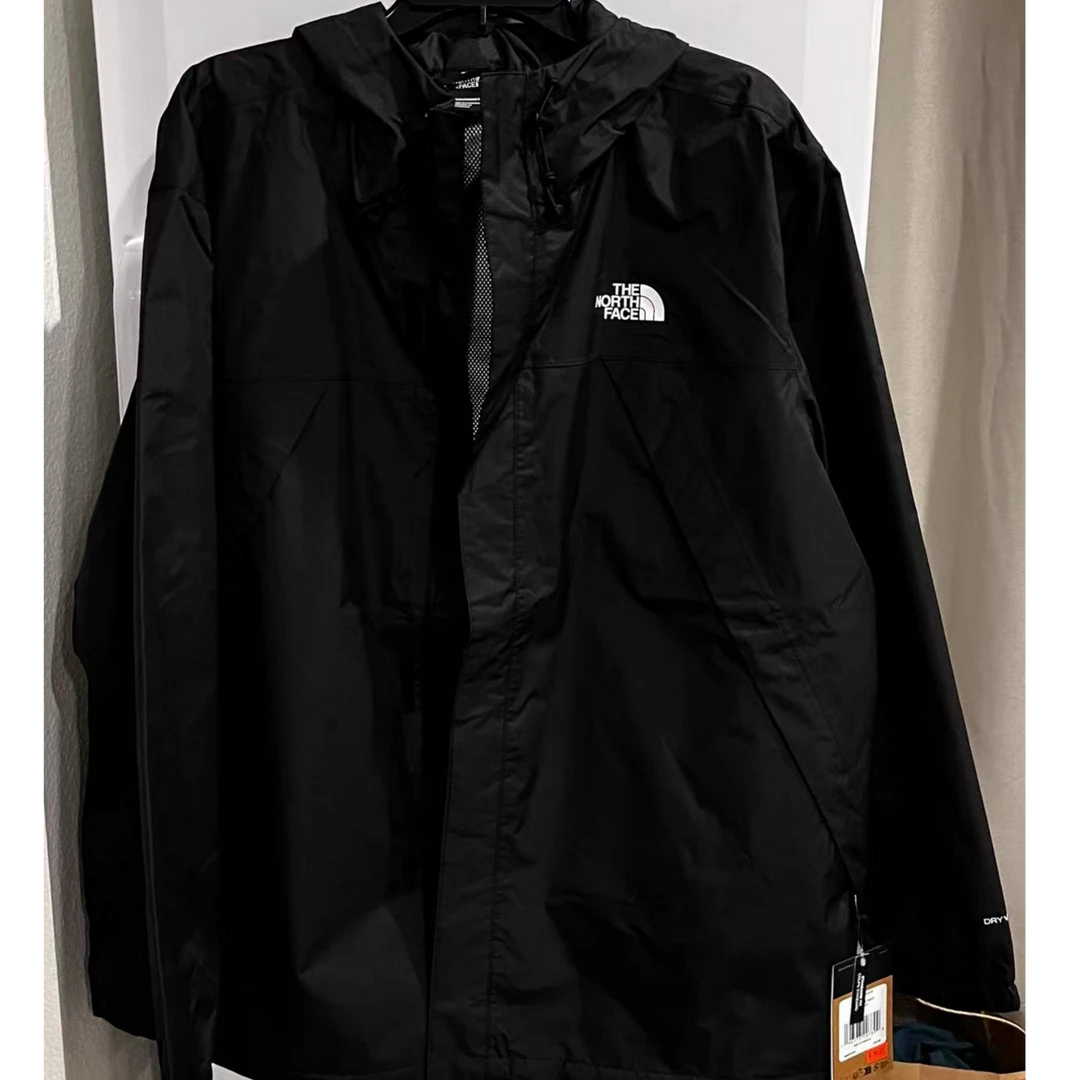 THE NORTH FACE/北面NF0A84K1JK3男士大码黑色连帽冲锋衣2XL码