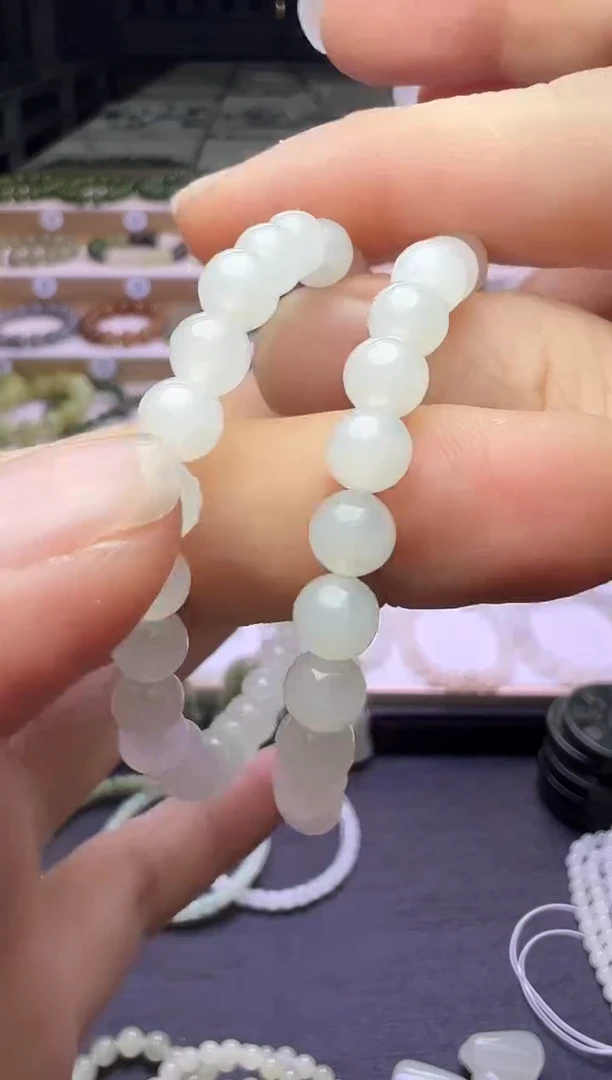 手串未镶嵌和田玉11号链接卡6mm多样性发一（先拍先挑）