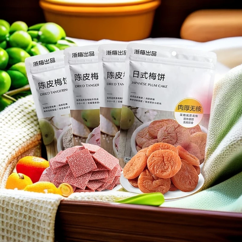 【到手4袋】浙梅梅饼梅片组合26g酸甜无核果脯蜜饯解馋小零食BD