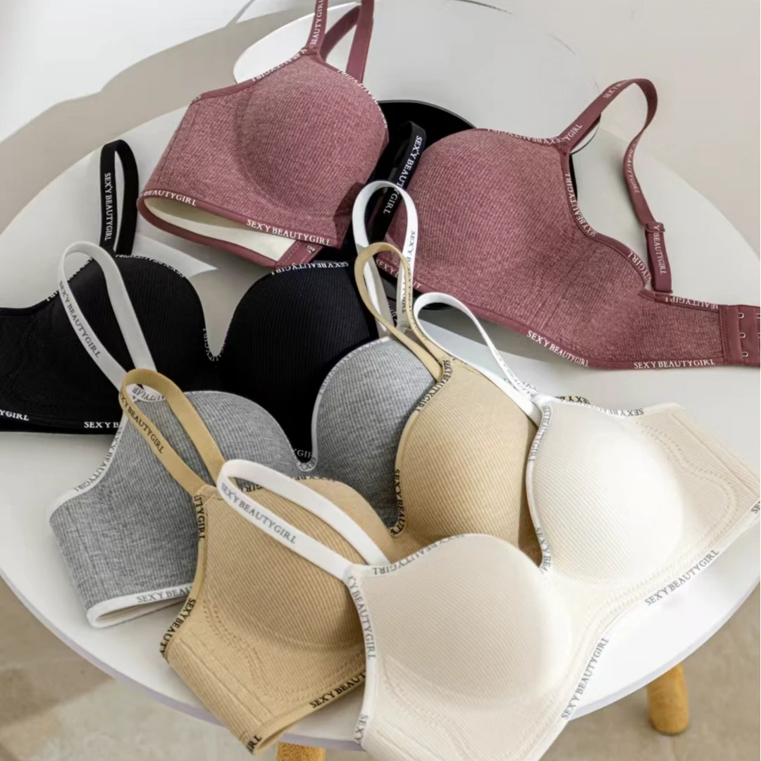 无钢圈女士内衣小胸显大聚拢上托文胸罩透气舒适