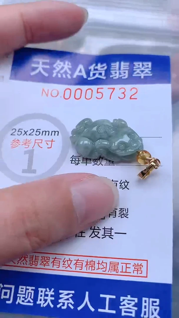 翡翠未镶嵌吊坠(不含链)1