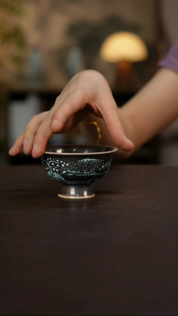 杯景德镇陶瓷杯碗柴烧多人