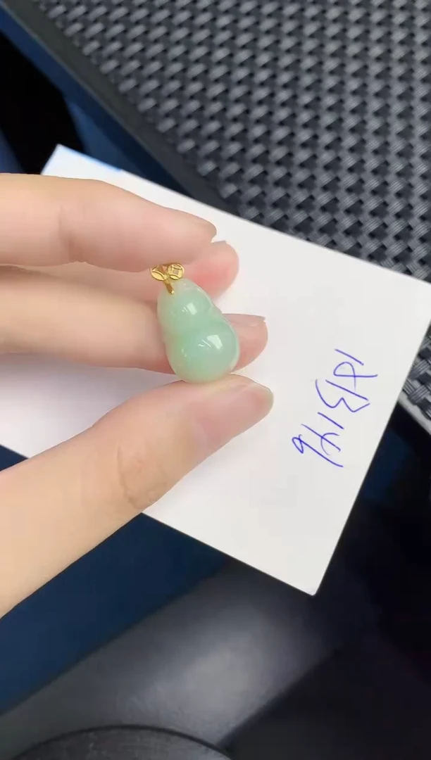 翡翠银S925镶嵌颈饰天然翡翠緬甸A貨