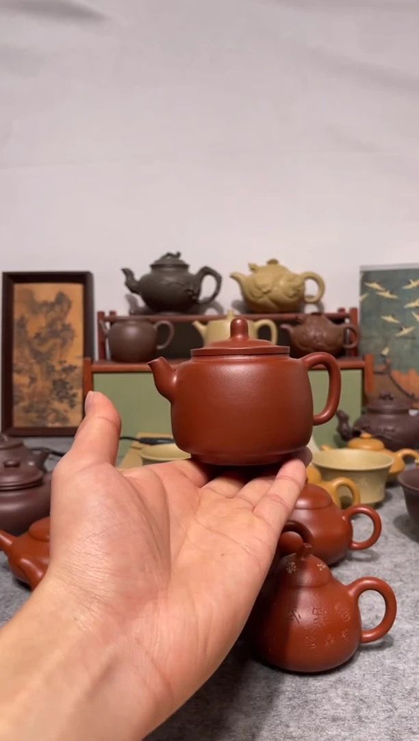 茶壶紫砂微瑕黄龙山大红泥 墨林160cc