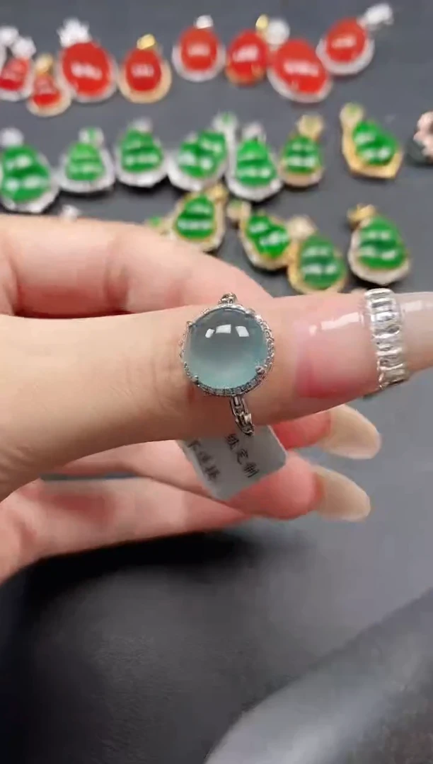 银S925镶嵌戒指翡翠51151