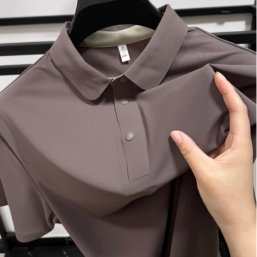 Zero Degree North高档冰丝短袖t恤男夏季无痕商务休闲凉感polo衫