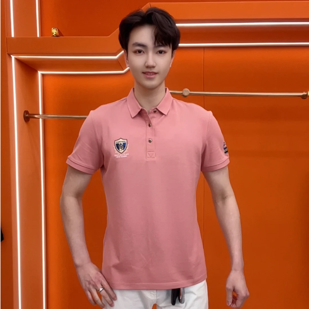 【803】轻奢高品质Polo衫丝光珠地棉男士翻领短袖夏季透气休闲F2200