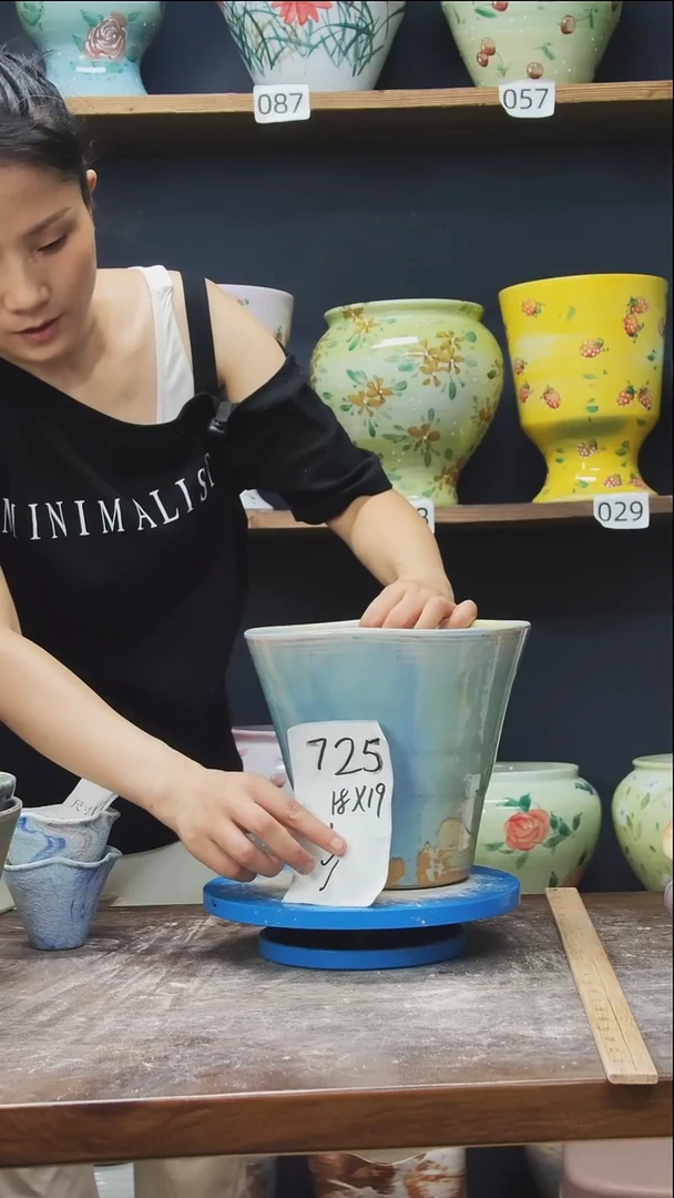 摆件景德镇花盆默认微瑕725