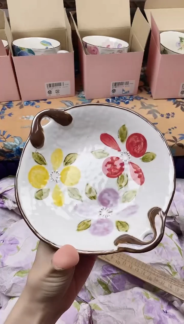 瓷片双耳红