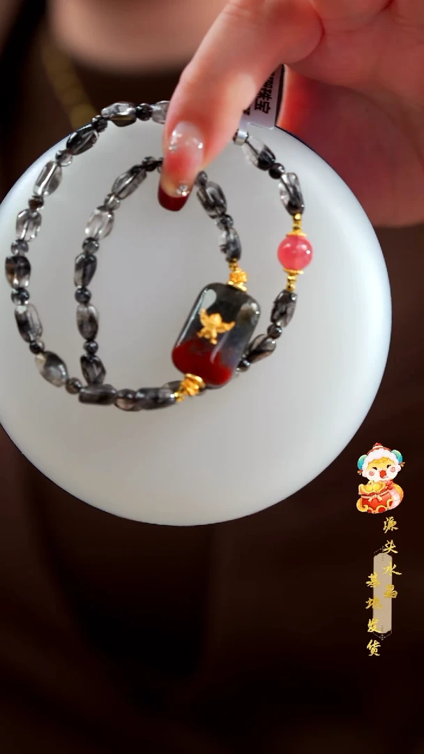 【闪购商品】水晶手串未镶嵌高货黑银钛起势双圈多样性发其一