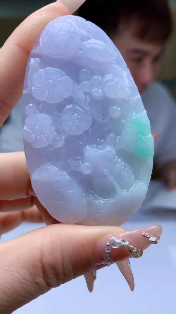 【闪购商品】定制翡翠未镶嵌4868ty-毛货挂件63