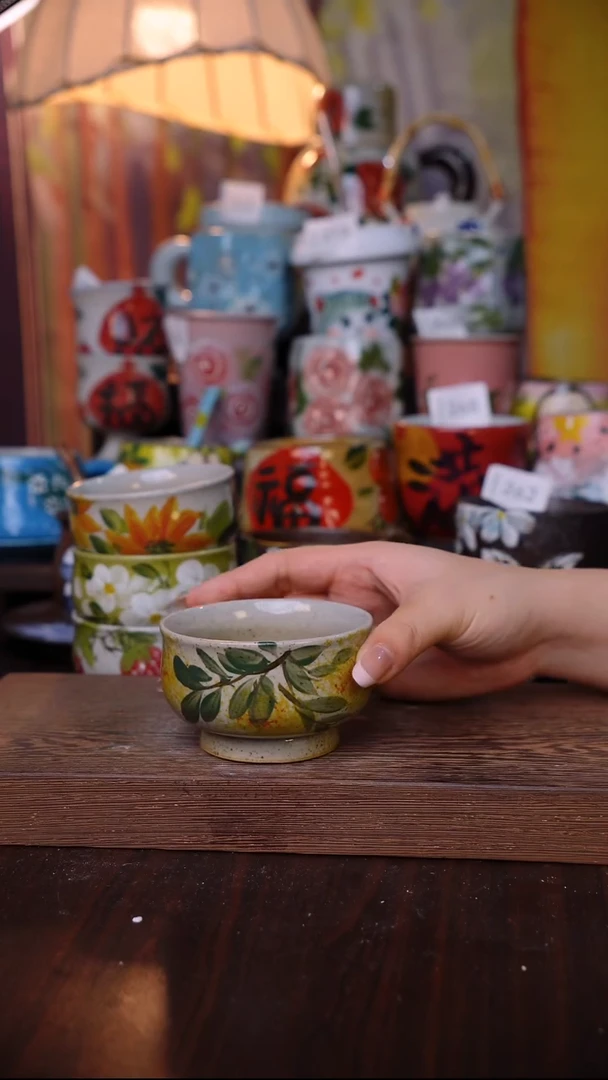 杯子陶泥垚手作 景德镇手工手绘陶瓷器物