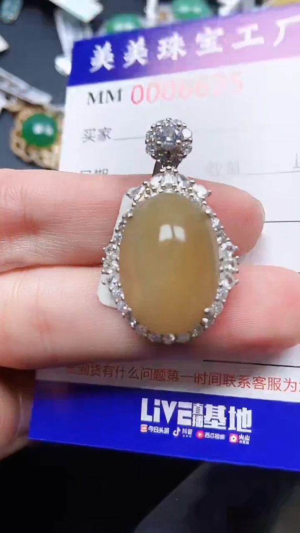 颈饰银S925镶嵌翡翠625