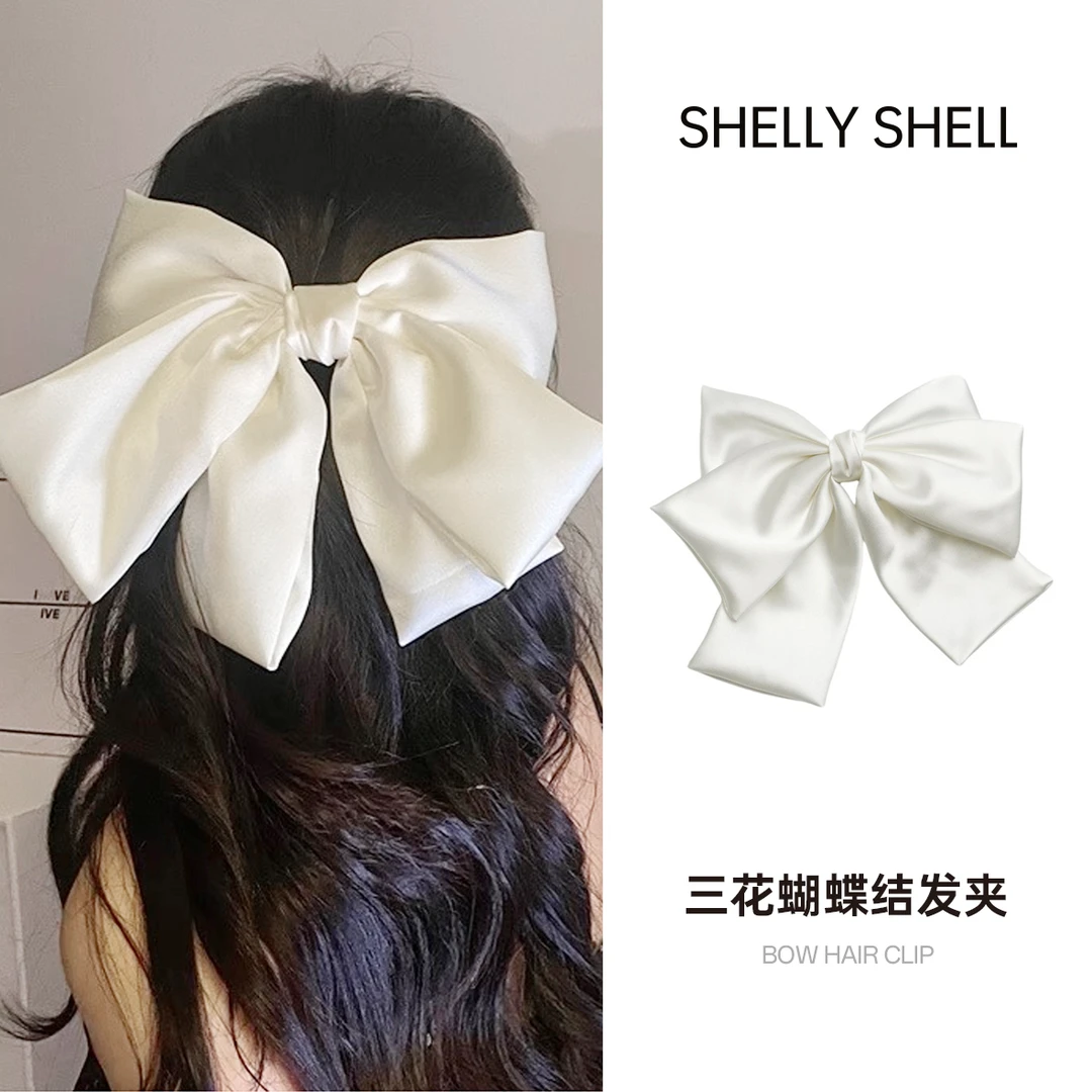 Shelly Shell三花蝴蝶结发夹 小众气质时尚简约