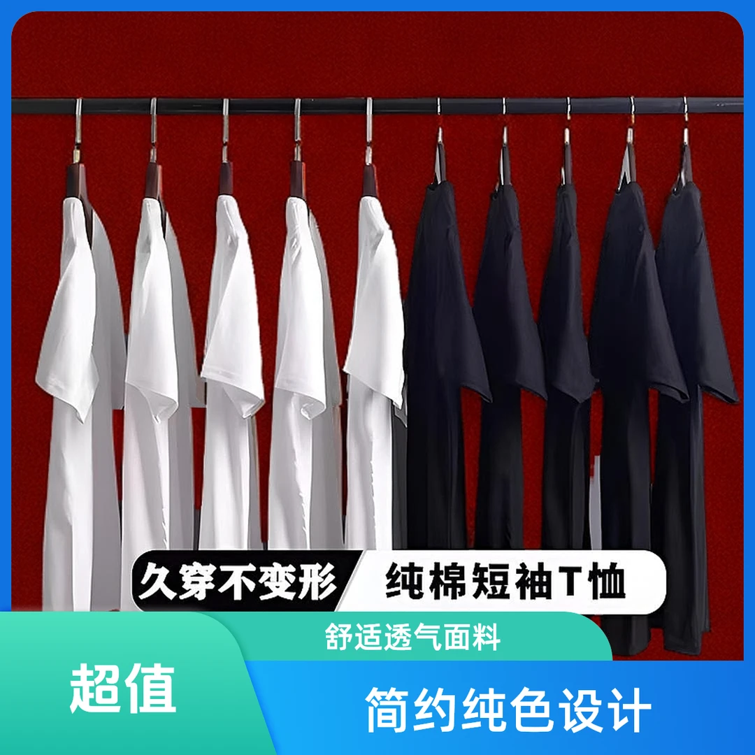 2025夏季新款时尚男士潮流T恤半袖小马短袖