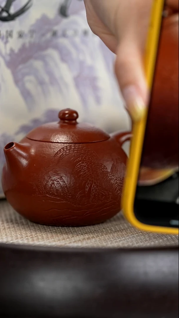 茶壶紫砂HH31文旦孟臣朱泥160cc