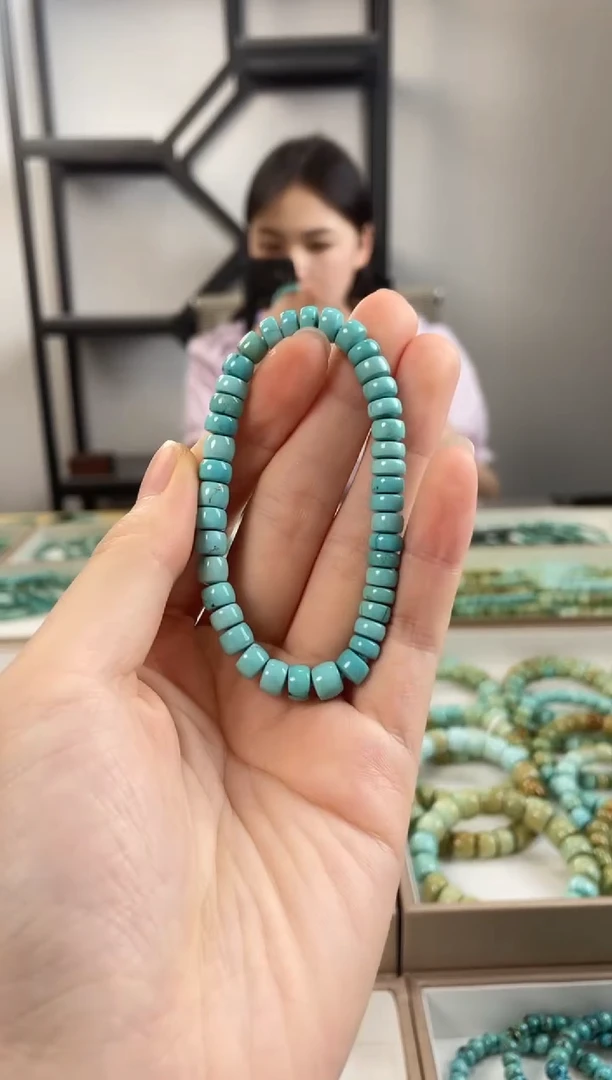 未镶嵌绿松石珠宝奇石6.7+mm