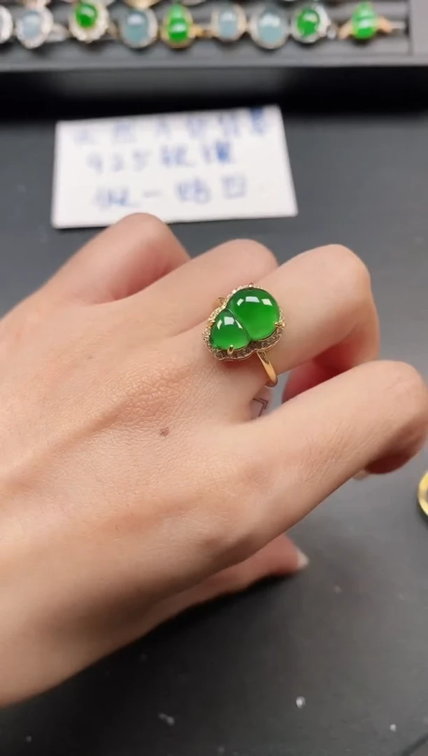 银S925镶嵌戒指翡翠1111