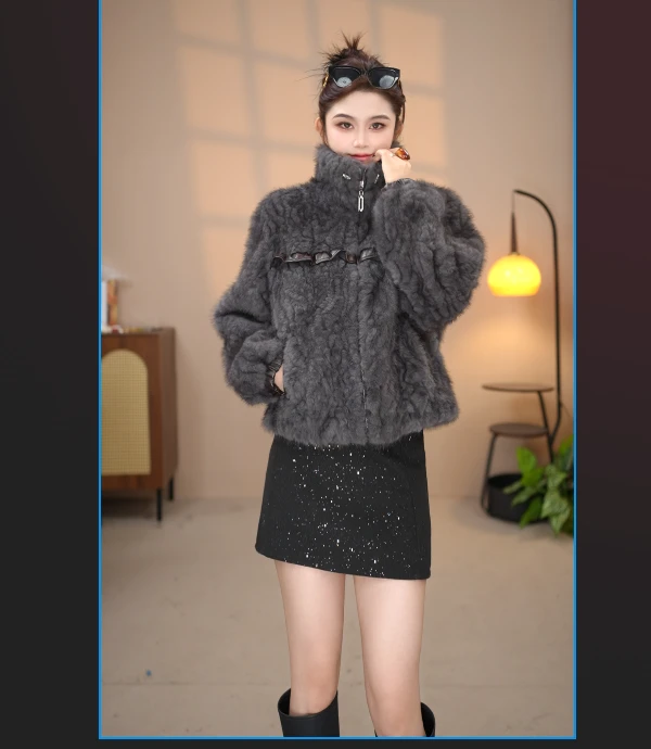 【专柜品质】女气质秋季短外套设计师慵懒风冬季翻领短款免烫