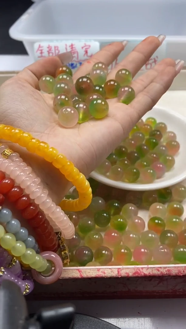 【闪购商品】玛瑙/玉髓颈饰未镶嵌w831水蜜桃12mm*10颗