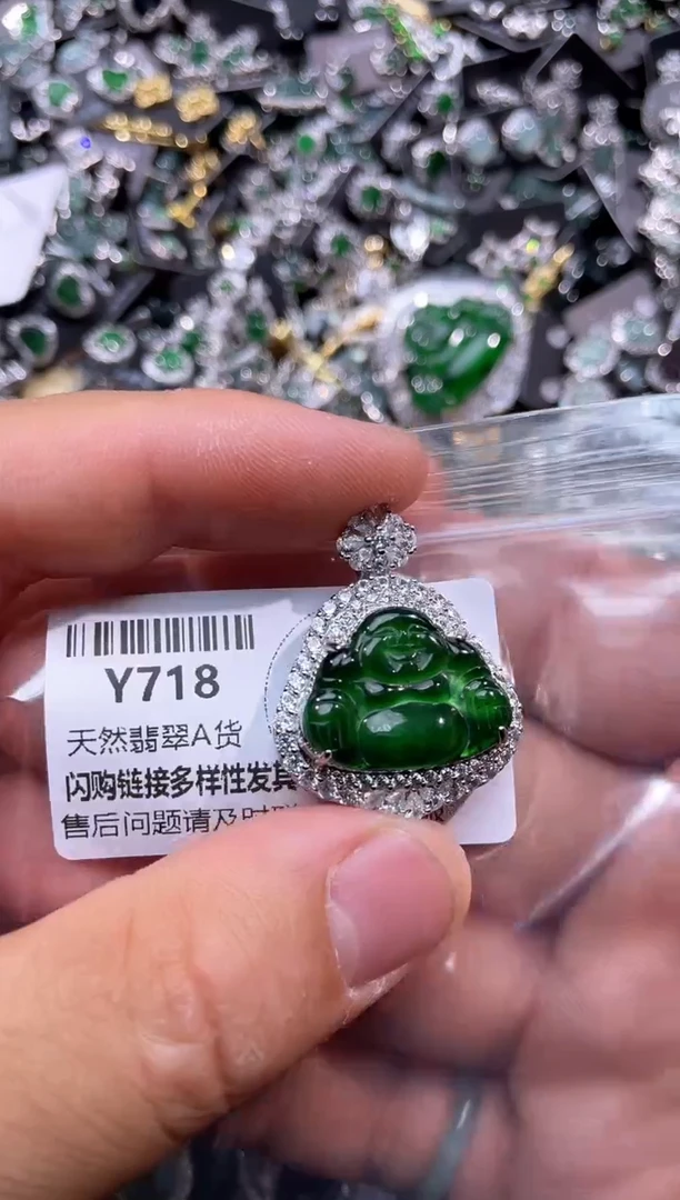 【闪购商品】翡翠颈饰未镶嵌Y718基地