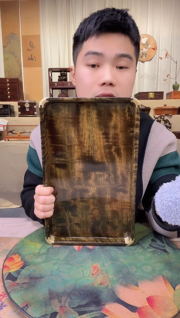 【闪购商品】乌木类成套家具金丝楠茶盘