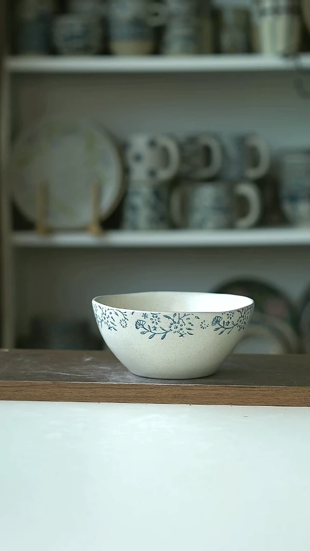 Hitable冰湖蓝米饭碗13cm@4-2@