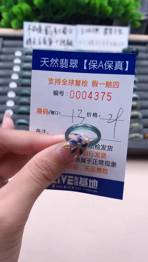 未镶嵌戒指翡翠4375
