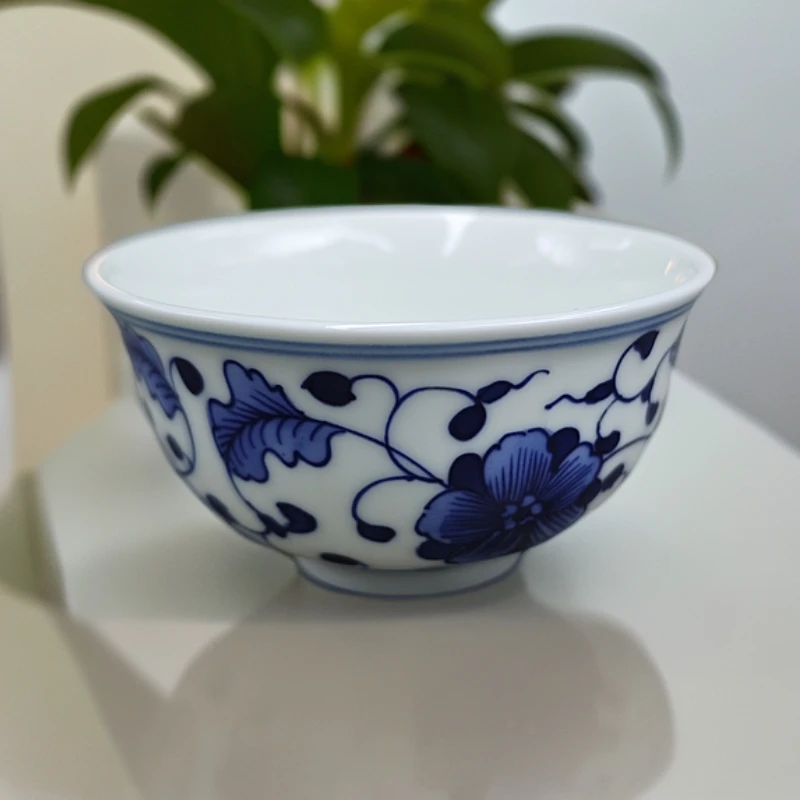 F03【人间瓷画】轻工部 缠枝莲主人杯