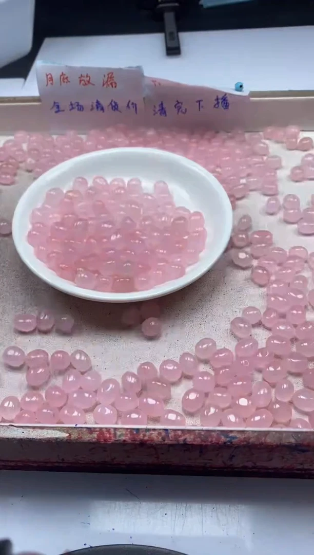 【闪购商品】水晶颈饰未镶嵌w2433粉水晶随形10mm*30颗