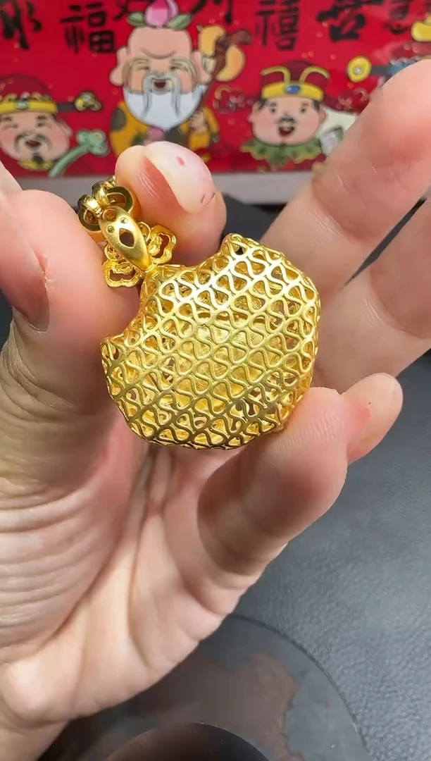 吊坠(不含链)18K金镶嵌翡翠勿拍