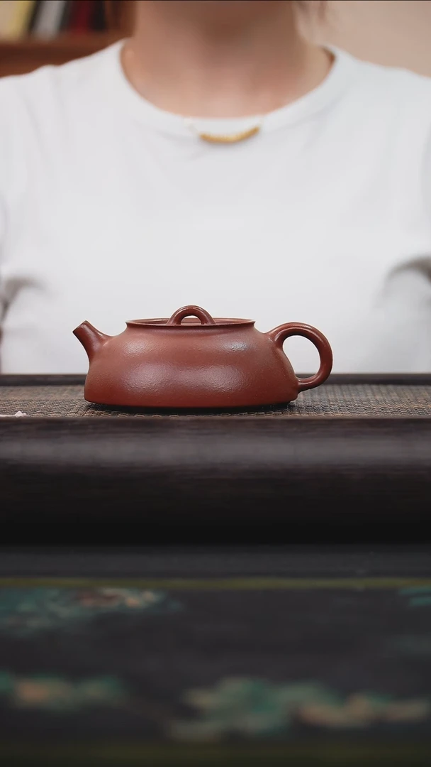 茶壶紫砂玫红砂 闲云