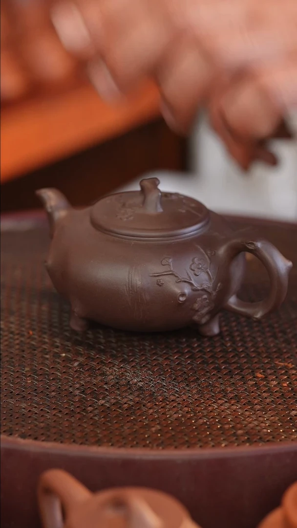 茶壶紫砂原矿手工制作