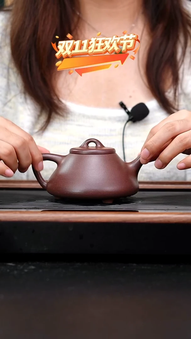 茶壶紫砂四号井底槽青子冶石瓢270cc朱启华