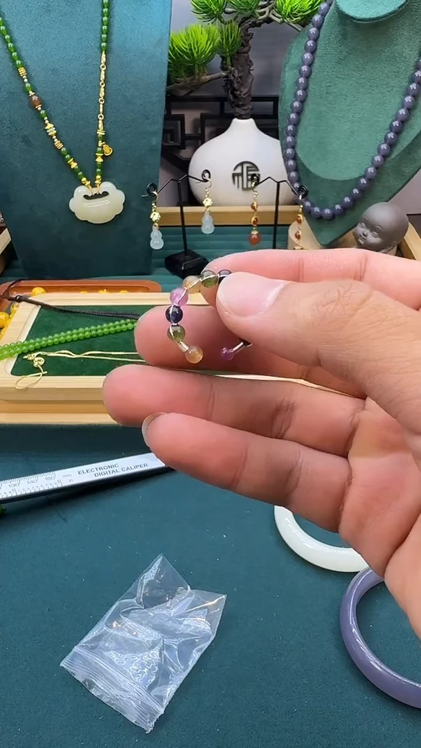 碧玺戒指银S925镶嵌QW31