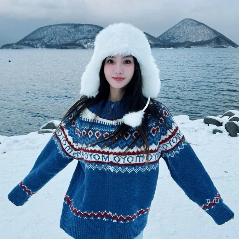 【7109】标#设计感提花毛衣开衫外套上衣