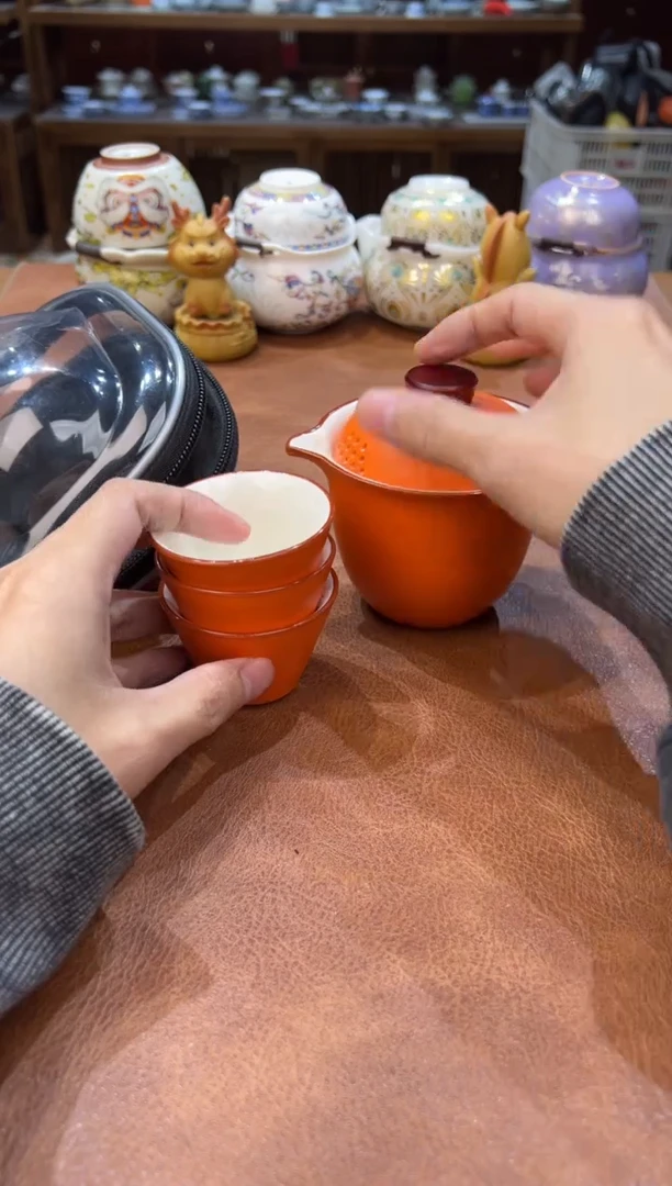 真的很便宜会开片的旅行茶具