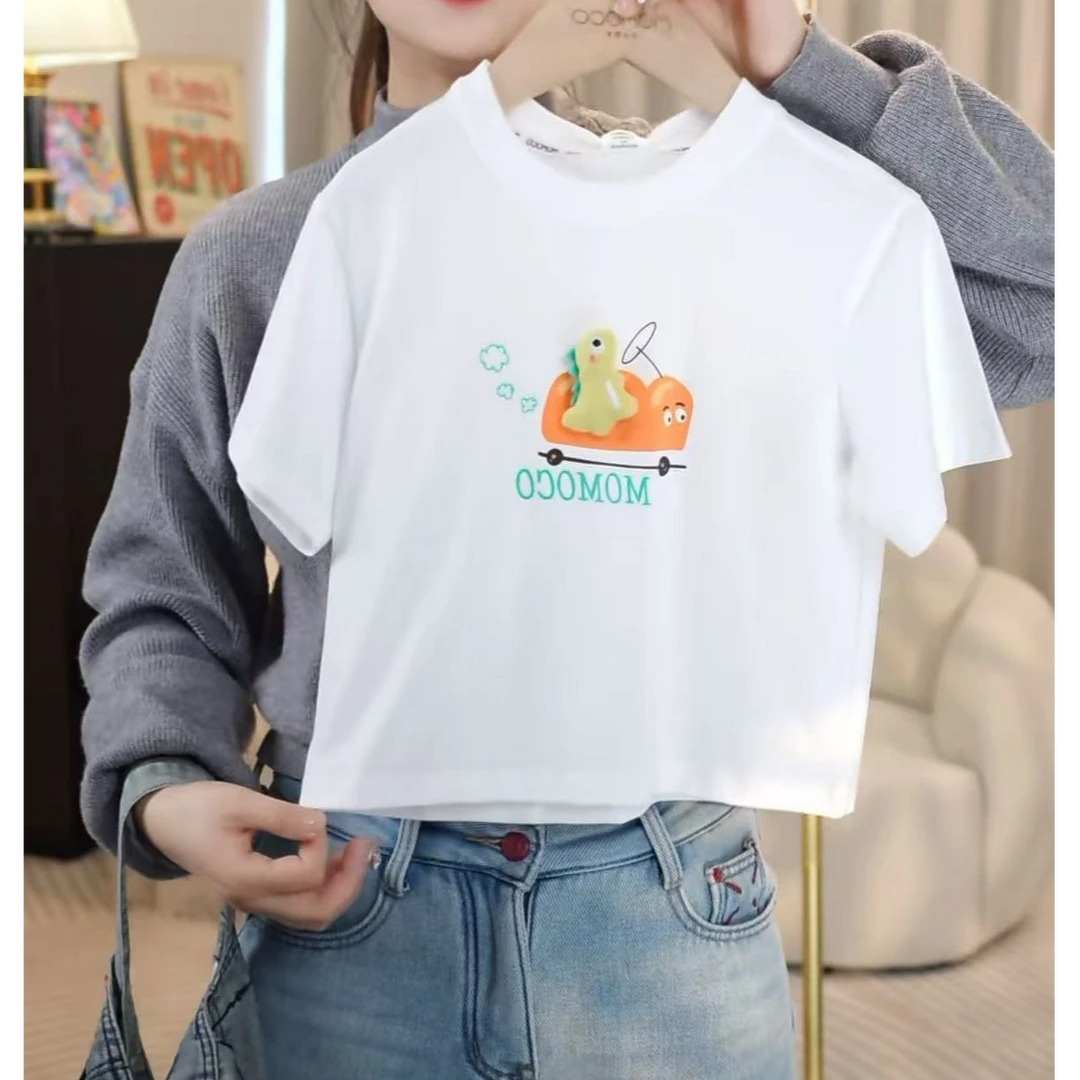 MOMOCO夏季款男童休闲恐龙短袖T恤77230235026