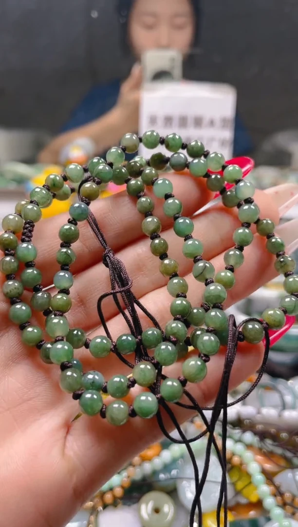 【闪购商品】翡翠颈饰未镶嵌5MM/G/翡翠A货一图一物