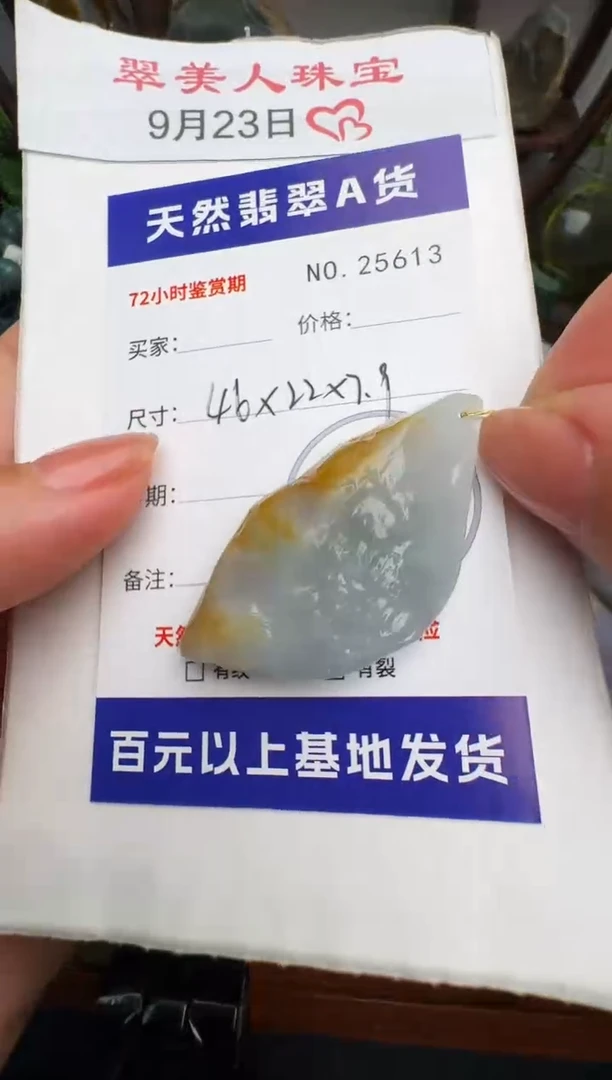 颈饰未镶嵌翡翠原石25613