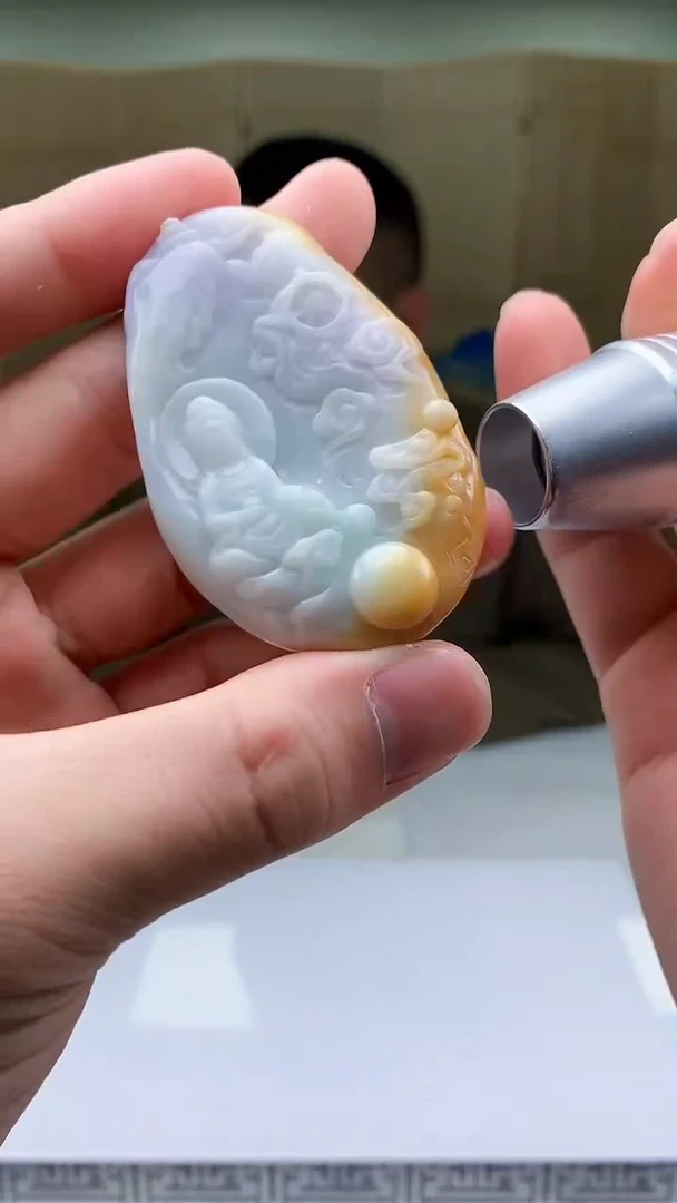 【闪购商品】定制翡翠未镶嵌4812bb-毛货挂件53