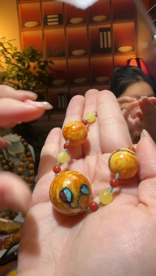 蜜蜡颈饰未镶嵌wx0003天然蜜蜡珠宝奇石全都保真