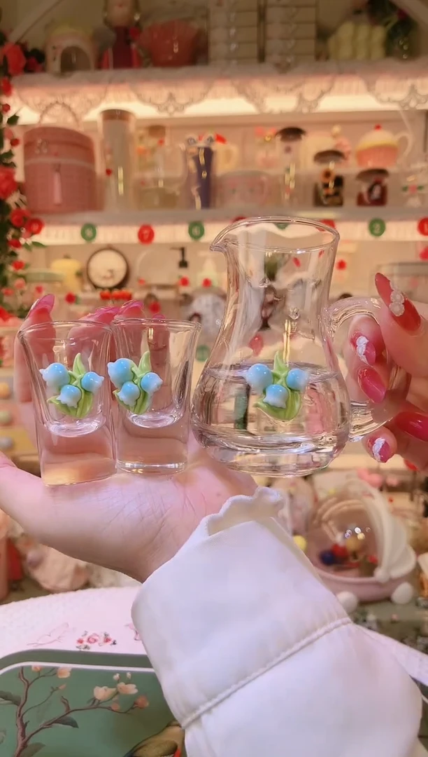 铃兰花酒具套装——手工制作品质好！