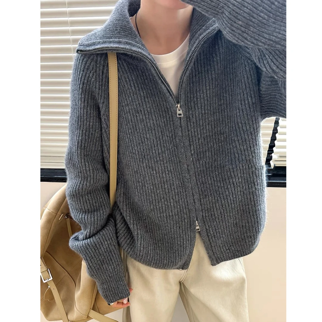 特！门店31&9！显瘦修身长袖纯色女式针织衫 Z00755