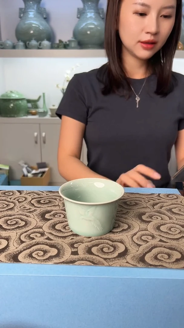 龙泉云间青瓷小米茶器